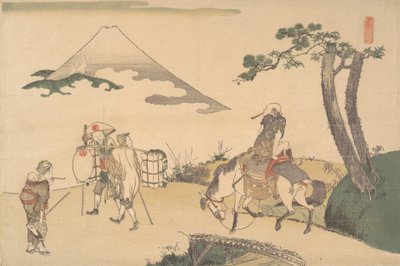 Toppen af Mount Fuji, ca. 1800. af Katsushika Hokusai