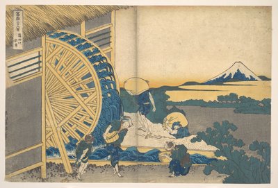 Vandhjulet ved Onden (Onden no suisha), fra serien »De 36 udsigter over Fuji« (Fugaku sanjūrokkei) af Katsushika Hokusai