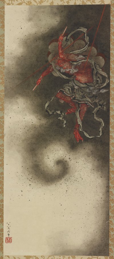 Tordengud, Edo-perioden af Katsushika Hokusai