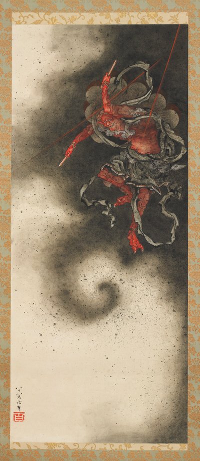 Tordengud, Edo-perioden af Katsushika Hokusai