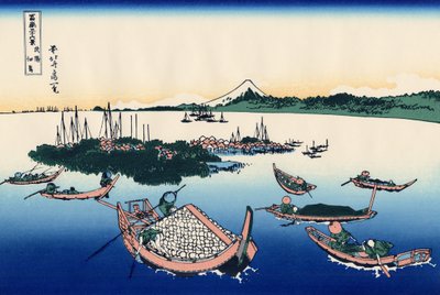 Tsukada-øen i Musashi-provinsen, ca. 1830 (træbloktryk) af Katsushika Hokusai