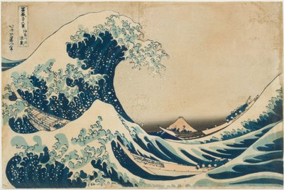 Under the Wave off Kanagawa (træbloktryk) af Katsushika Hokusai