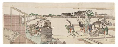 Aflæsning af bonito til markedet af Katsushika Hokusai