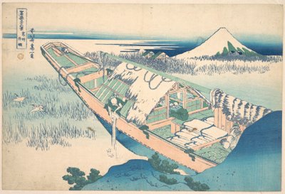 Ushibori i Hitachi-provinsen (Jōshū Ushibori), fra serien »De 36 udsigter over Fuji-bjerget« (Fugaku sanjūrokkei) af Katsushika Hokusai