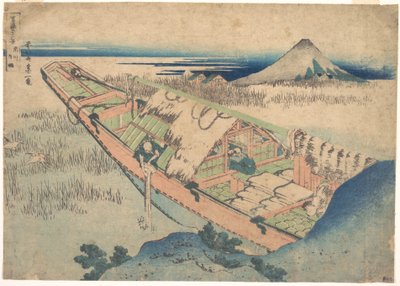 Ushibori i Hitachi-provinsen (Jōshū Ushibori), fra serien »De 36 udsigter over Fuji-bjerget« (Fugaku sanjūrokkei) af Katsushika Hokusai