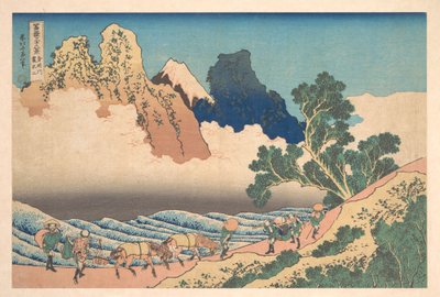 Udsigt til Fuji fra den anden side set fra Minobu-floden (Minobugawa ura Fuji), fra serien »De 36 udsigter over Fuji« (Fugaku sanjūrokkei) af Katsushika Hokusai