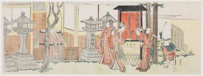 Besøgende ved Inari-helligdommen i Ōji af Katsushika Hokusai