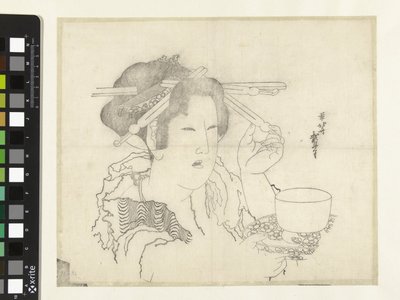 Kvinde med tekop af Katsushika Hokusai