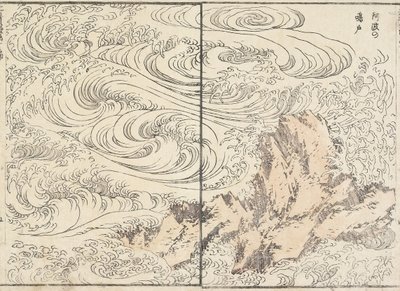 Whirlpool i Awa, 1817 af Katsushika Hokusai
