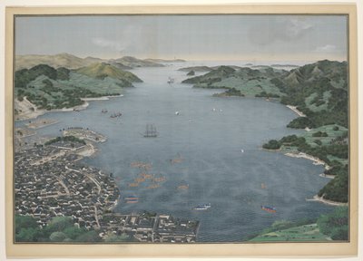 Nagasaki Nagasaki-bugten af Kawahara Keiga (workshop of)
