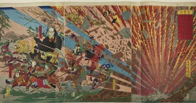 Slaget ved Nanba (Nanba senki no uchi) af Kawanabe Kyosai