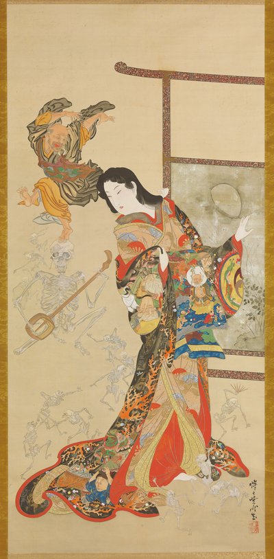 Helvedes varmt vand af Kawanabe Kyosai