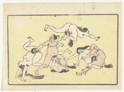 Orgie The Big Tail (serietitel) af Kawanabe Kyosai