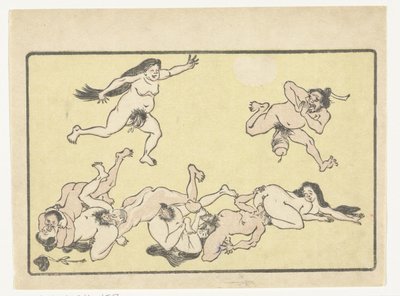 Orgie The Big Tail (serietitel) af Kawanabe Kyosai