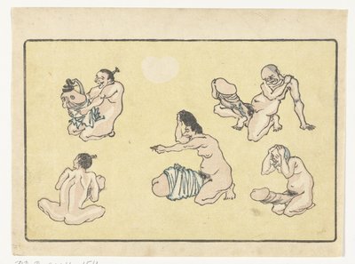 Forbundet penis The Big Tail (serietitel) af Kawanabe Kyosai