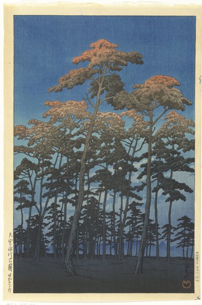 Hikawa Park-medlem Omiya af Kawase Hasui