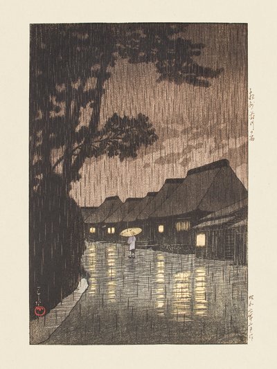 Soshu Maekawa No Ame (Regn i Maekawa, Sagami-provinsen) (1932) af Kawase Hasui