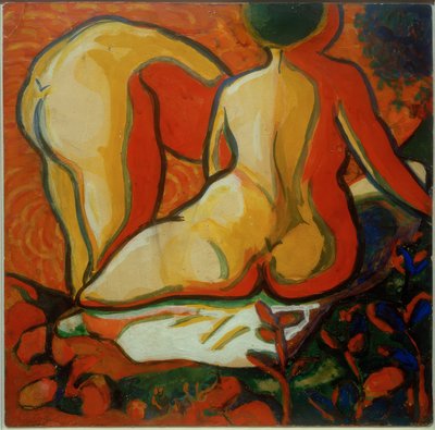 Bagfra af badende af Kazimir Severinovich Malevich