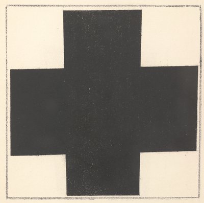 Sort kors fra "Suprematisme: 34 tegninger" af Kazimir Severinovich Malevich