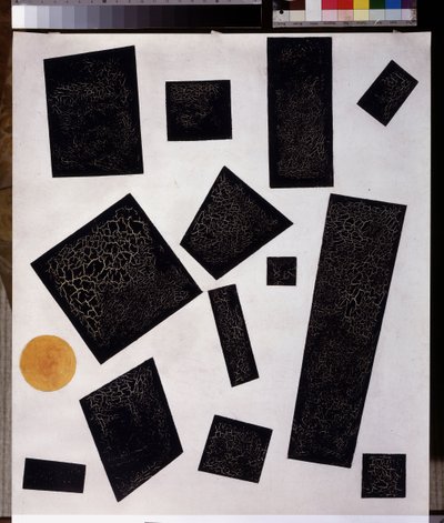 Sammensætning af suprematisme. 1915 (olie på lærred) af Kazimir Severinovich Malevich