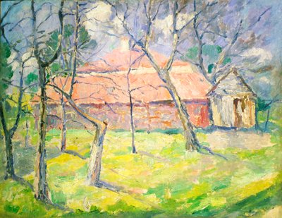 Landskab nær Kiev, 1930. af Kazimir Severinovich Malevich