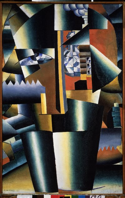 Portræt af Ivan Klyun (Kliun) (Ivan Klioune) (1873-1943) (Portræt af Ivan Klyun) - Maleri af Kasimir Severinovich Malevich (Malevich, Malevic) (1878-1935), olie på lærred af Kazimir Severinovich Malevich
