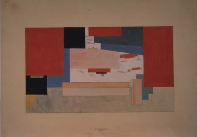 Suprematisme. Skitse til et teatergardin af Kazimir Severinovich Malevich