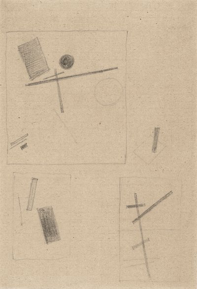 Suprematist tegning af Kazimir Severinovich Malevich