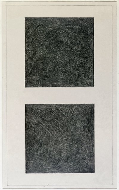 Suprematistisk element: to firkanter (olie på lærred, 20. århundrede) af Kazimir Severinovich Malevich