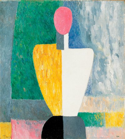 Torsofigur med lyserødt ansigt, 1928-1932. af Kazimir Severinovich Malevich