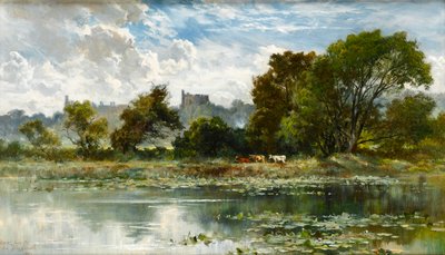 Windsor Castle fra et bagvand i Themsen af Keeley Halswelle