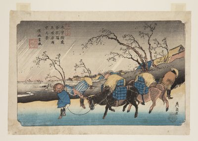 af. 20. Kutsukake S stand: Rhinen på tee smerte af hiratsuka af Keisai Eisen