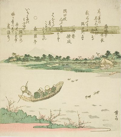 Færge over Sumida-floden af Keisai Eisen