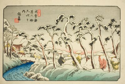 af. 15: Itahana (Jugo: Itahana), fra seriens "shi x ty ne s ta on s f te kiso kaido")" af Keisai Eisen
