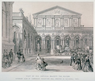 Besøg af Abd-ul-Aziz, Sultan af Tyrkiet, til Guildhall, City of London, 1867. af Kell Brothers