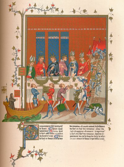 Mellemspil under måltidet, 1300-tallet, 1849. af Kellerhoven