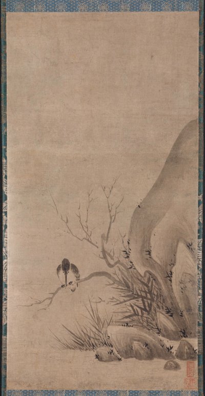 Kingfisher Perched over a Stream, slutningen af 1400-tallet. af Kenkō Shōkei