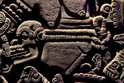 Amerika; arkæologi; Mexico; Templo Mayor; Aztekernes Store Tempel; Coyolxauqui, 2010 (foto) af Kenneth Garrett