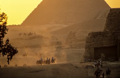 Egyptens gamle rige; Giza-pyramidebilleder; Giza; Egypten af Kenneth Garrett