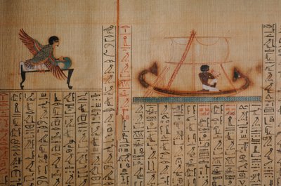 Maiherpri Papyrus, Dødebog, fra upløjet grav i Kongernes Dal, Ma..., 2007 (foto) af Kenneth Garrett