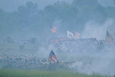 Genopførelse af Manassas-slaget, borgerkrigen, 2004 (foto) af Kenneth Garrett