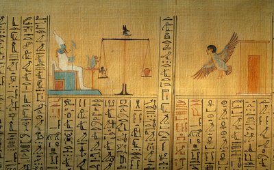 Papyrus fra Maiherpri-graven; Kongernes Dal; Ba forlader graven; vejning af... af Kenneth Garrett