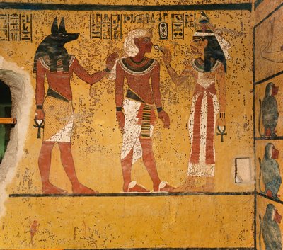 Vægmaleri i Kong Tutankhamons grav; ; Egypten; Ny Rige; Tutankhamon; Valley..., 2003 (foto) af Kenneth Garrett