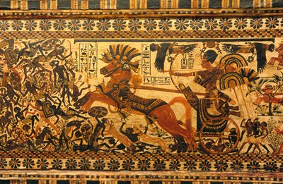 Vægmaleri i Kong Tutankhamons grav; Kong Tutankhamon; Egypten; Det Nye Rige; Tuta..., 2003 (foto) af Kenneth Garrett