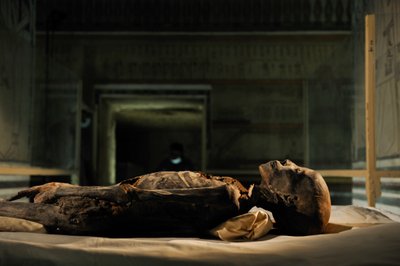 mm7864; 18. dynasti; Ny Rige; Egypten; DNA; Prøve; Mumie, ukendt mumie, 2005 (foto) af Kenneth Garrett