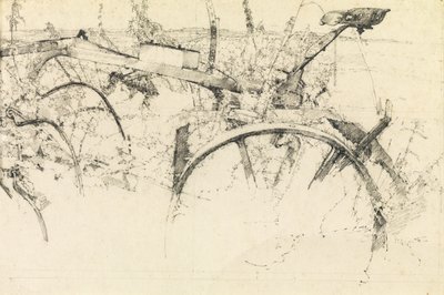 Studie af en gammel plov (blyant) af Kenneth Newton