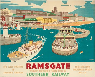 En Southern Railway-plakat, der reklamerer for Ramsgate af Kenneth Shoesmith and Verney L. Danvers