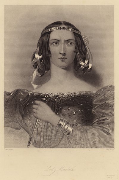 Shakespeare: Macbeth, Lady Macbeth, 2. akt, 2. scene (kobberstik) af Kenny Meadows