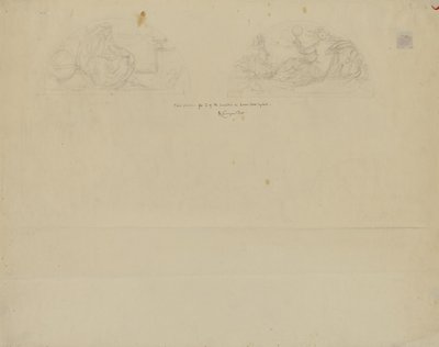 (Iowa State Capitol Rotunda) (studie til to lunetter) af Kenyon Cox