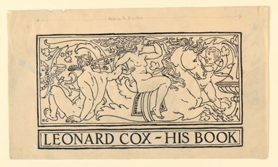 Bogplade til Leonard Cox af Kenyon Cox